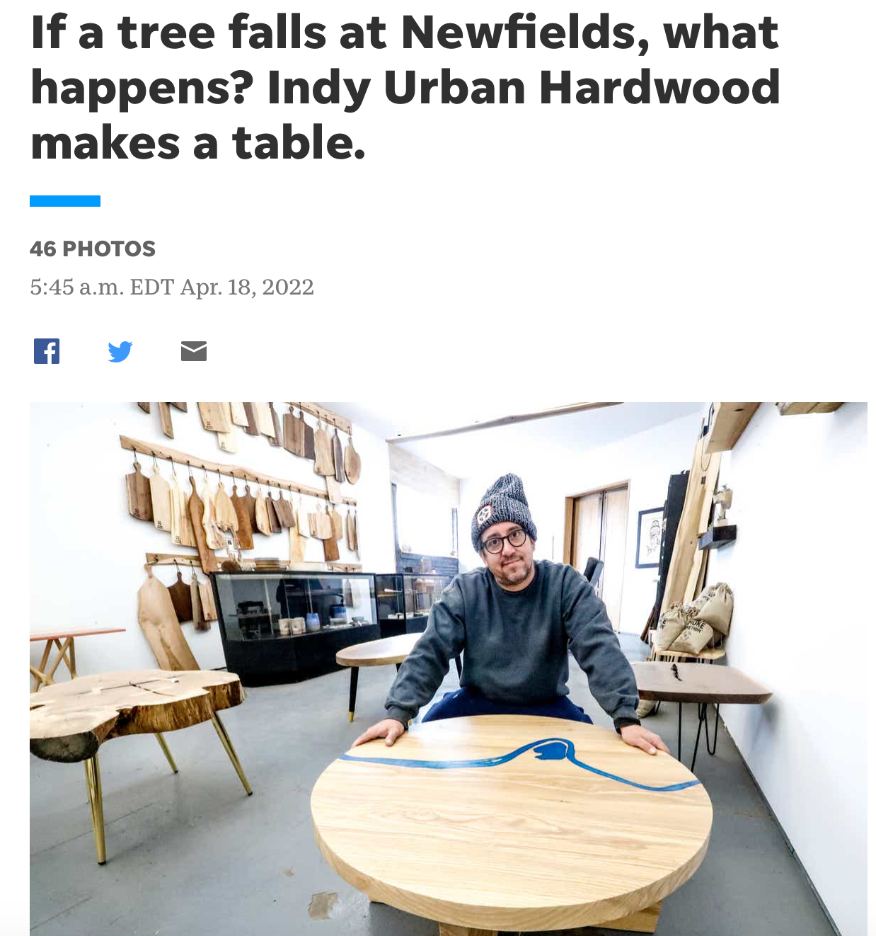 テーパー前軸ディンプル＋木製後軸【Enjoy freely】 カスタム　ステン If a Tree Falls at Newfields, What Happens? Indy Urban Hardwood